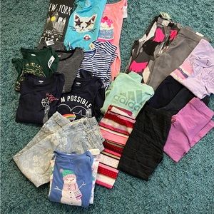 20 pc new Girls Clothing 10/12 Lot Puma Justice Adidas New Top Leggings